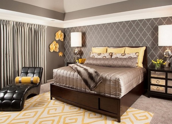 Grey And Yellow Bedroom Interior Trendy Color Scheme For Your Home - Yellow And Grey Bedroom Wall Decor