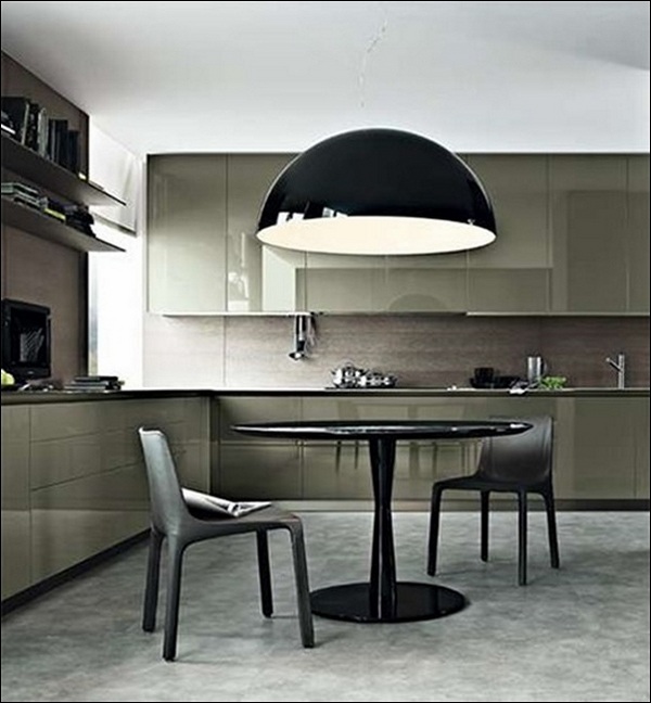 Modern chandeliers kitchen lighting ideas black round table