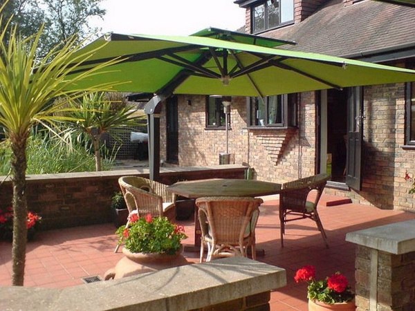 Patio garden umbrellas ideas green cantilever umbrella outdoor furniture
