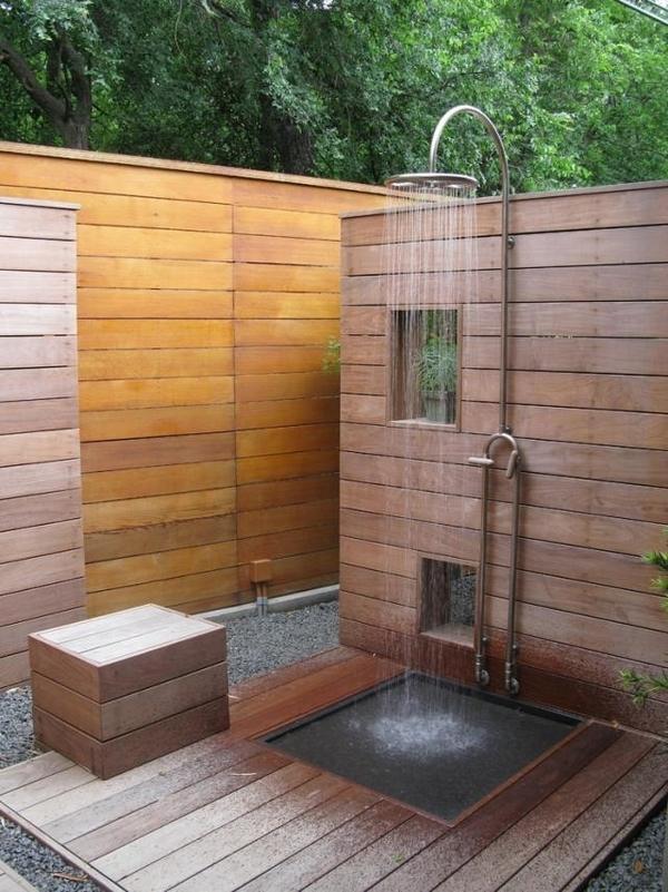 Stainless-steel-shower-garden-privacy-wood-wall-outdoor-shower-ideas
