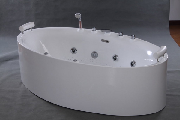 Whirlpool-acrylic-freestanding-bathtub-air water massage spa tub