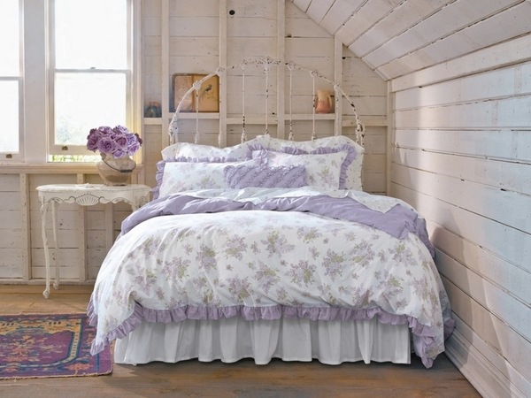 sets white and lavender vintage bed iron frame bedside table