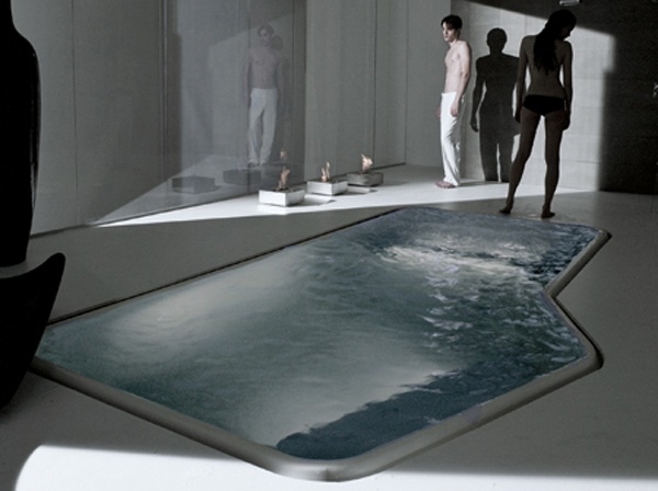 awesome sunken bathtub original shape