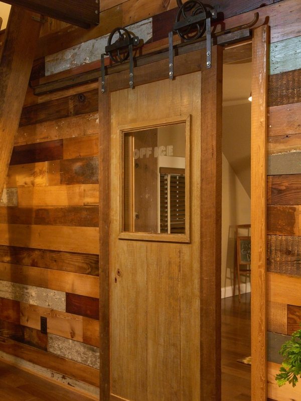 barn sliding doors rustic decor interior wood glass