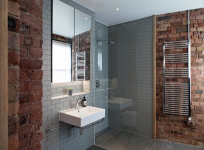 contemporary-bathroomwalk-in-shower-glass-partition-exposed-bricks