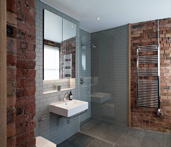 contemporary-bathroomwalk-in-shower-glass-partition-exposed-bricks