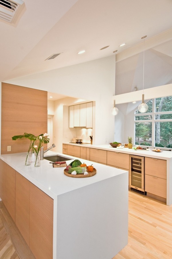 contemporary kitchen modular cabinets white countertop