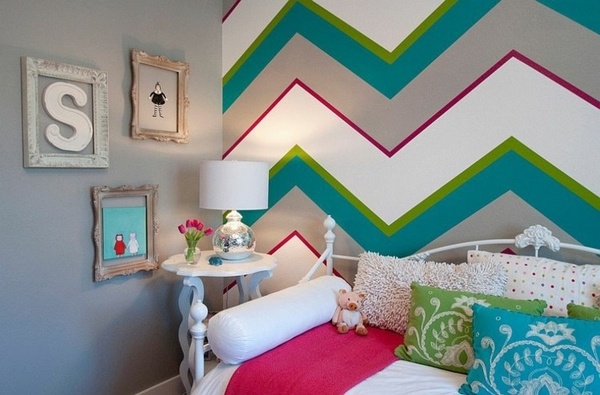 cool accent bold colors girl bedroom decor ideas