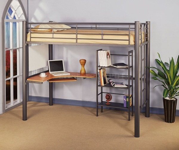 cool bunk ideas bed and desk combo metal construction