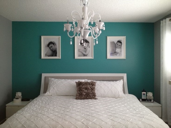 Teal And Gray Bedroom - Hot Color Trends: Coral, Teal, Eggplant and More / My goal from the beginning with my lake house bedroom decor was to take our very generic gray and white bedroom and transform it into a teal and gray master bedroom oasis.