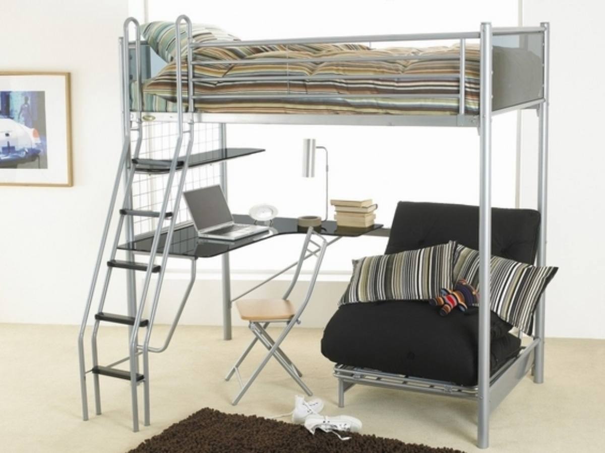 Metal Bunk Bed And Desk Combo, Cute Bedroom Ideas With Bunk Beds