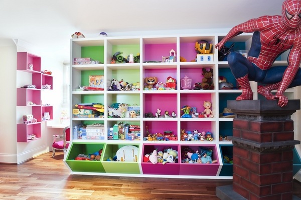 diy-playroom-storage-open-shelves-different-colors