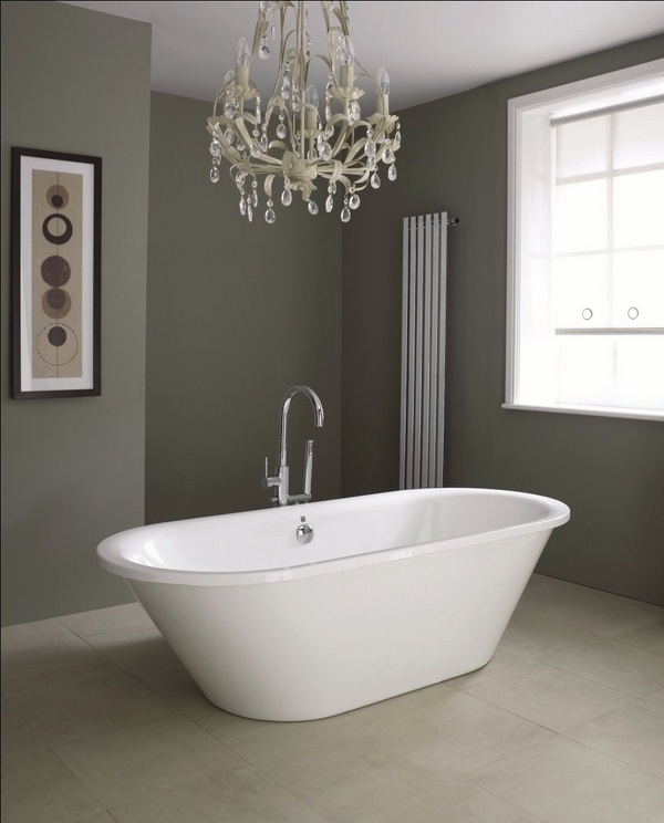 fascinating bathroom design freestanding tub large chandelier