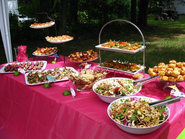 food station wedding garden party ideas