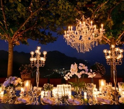 garden-wedding-party-outdoor-entertaining-lighting-ideas-crystal-chandeliers-table-lighting