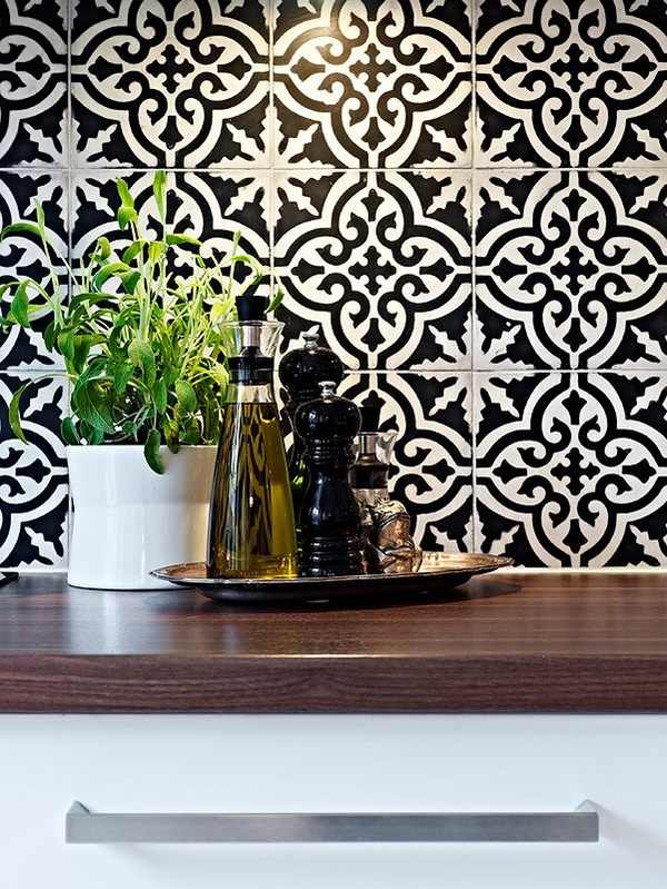 inspiring black white tiles geometric pattern