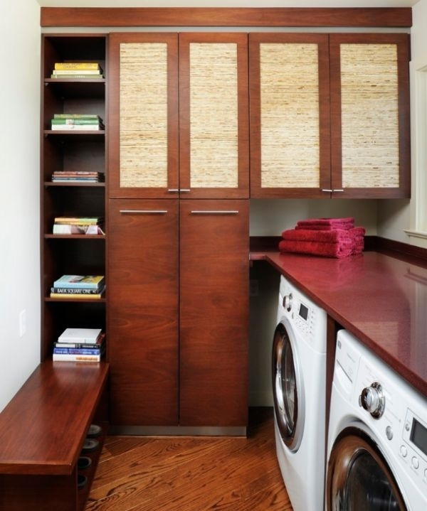laundry room ideas cabinets open shelf 