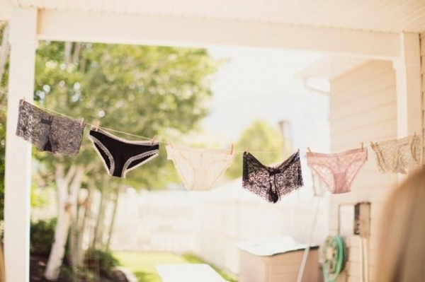 lingerie shower ideas decoration hanging lingerie 