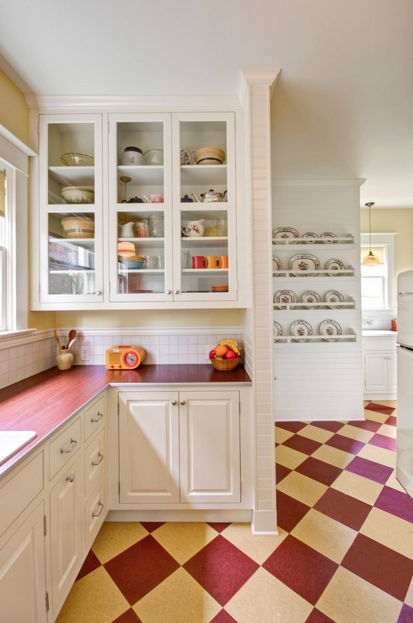 Pros And Cons Of Linoleum Flooring, Red And White Kitchen Floor Tiles