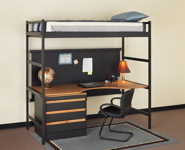 loft bed combo furniture with workstation and storage containers desk 