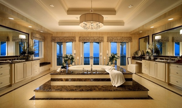 luxury master bathroom lighting designs bathtub large chandelier