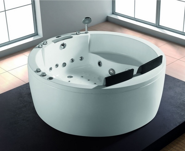 luxury-freestanding-double-whirlpool-bathtub-modern spa bathroom furniture ideas