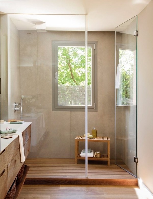 modern-bathroom-design-walk-in-shower-ideas-wood-flooring-vanity-cabinet