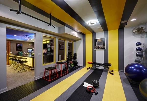 modern flooring ideas gym flooring options yellow gray