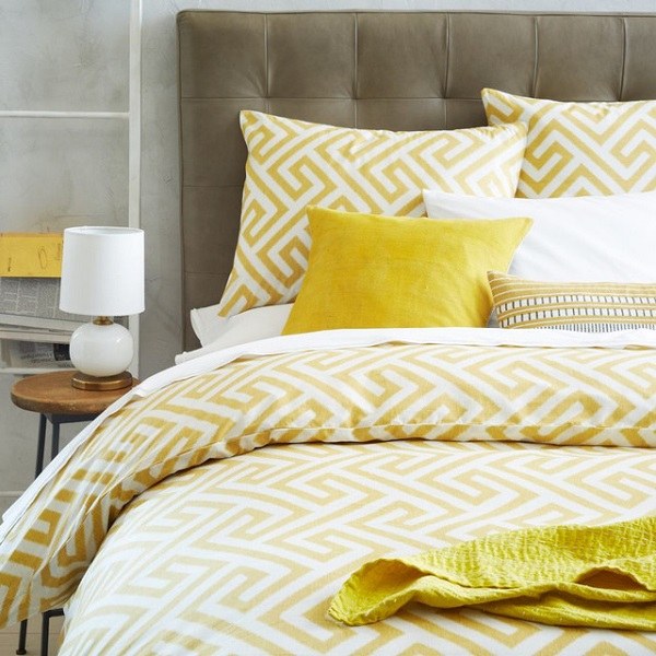 modern grey yellow bedroom ideas gray wall color yellow duvet covers 
