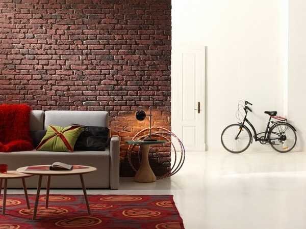 modern home interior design wall panels gray sofa