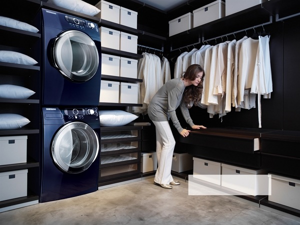 modern laundry room cabinets shelves organization system ideas