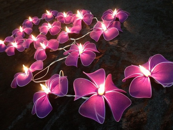 outdoor lighting purple flower wedding party decorating ideas