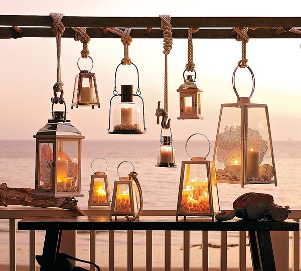 patio lighting hanging lanterns candles
