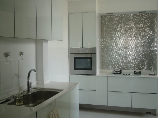 contemporary stainless steel tile