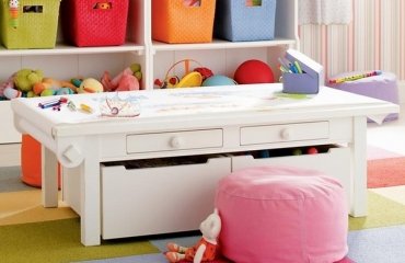 playroom-storage-craft-table-with-drawers-open-shelves
