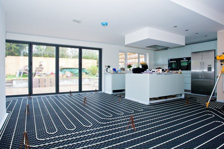 radiant-floor-heating-installation modern home heating ideas