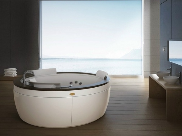 round freestanding whirlpool tub luxury bathroom furniture ideas