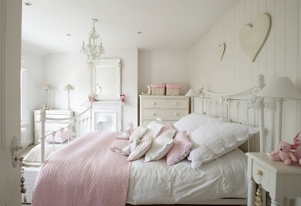 white pink decor white vintage furniture