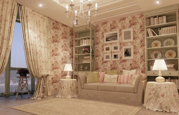 shabby-chic-curtains-living-room-decor-ideas-pastel-colors-floral-wallpapers