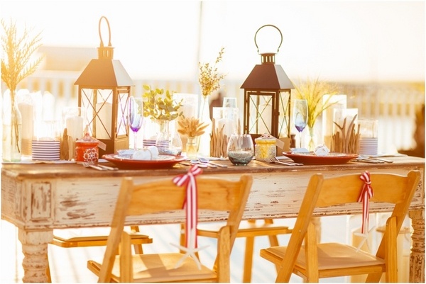 summer nautical outdoor party decoration lanterns candles 