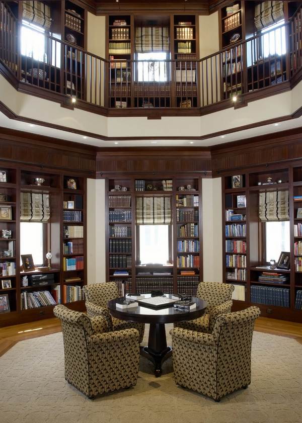 Home library furniture ideas with traditional and modern ...