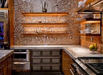 unique-backsplashes-creative-kitchen-backsplash-ideas-penny-backsplash