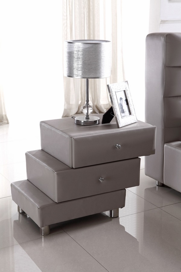 upholstered nightstand with drawers 