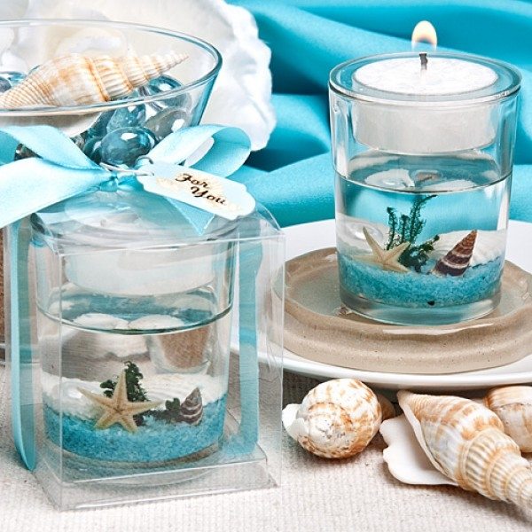 wedding-shower favor gift nautical theme decoration ideas tea candles