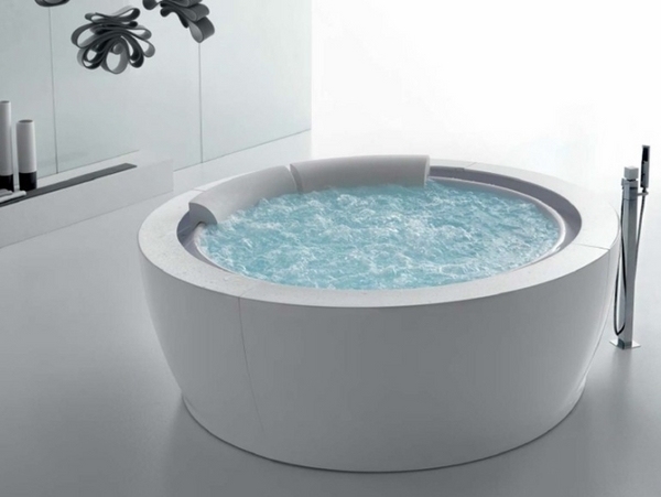 white round whirlpool tub luxury bathroom furniture ideas