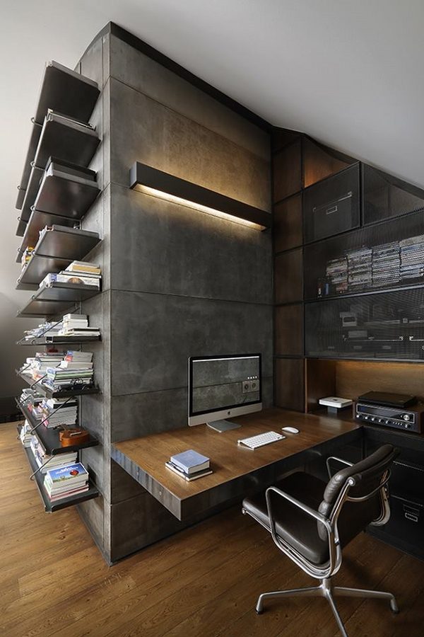 9 b loft modern design concrete wall home office ideas