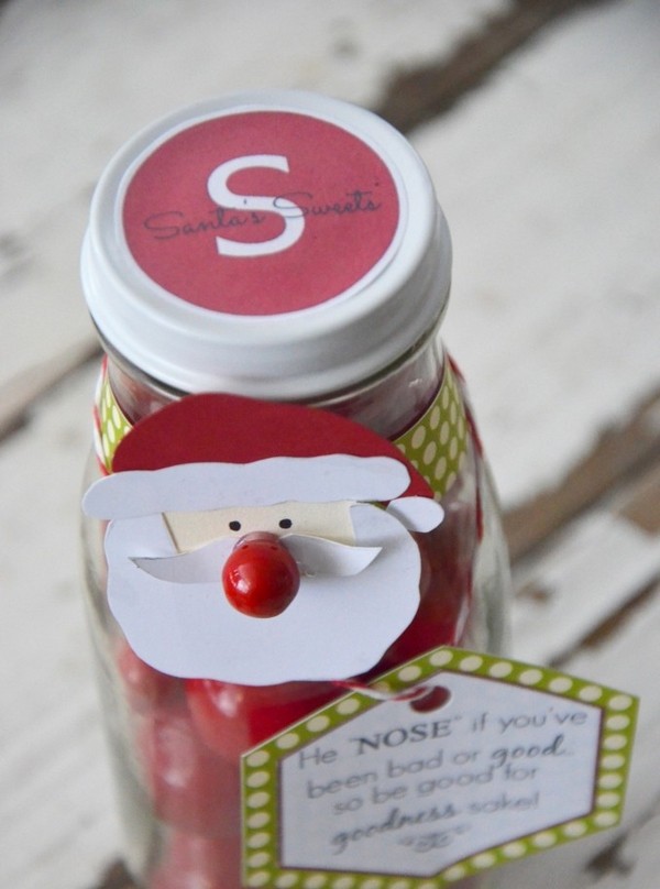 Christmas candy bottles cheap easy diy gifts 
