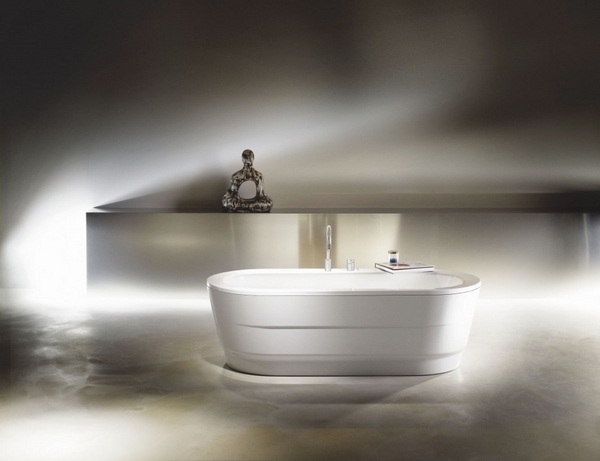 Contemporary freestanding bathtub design white acrylic luxury bathroom ideas