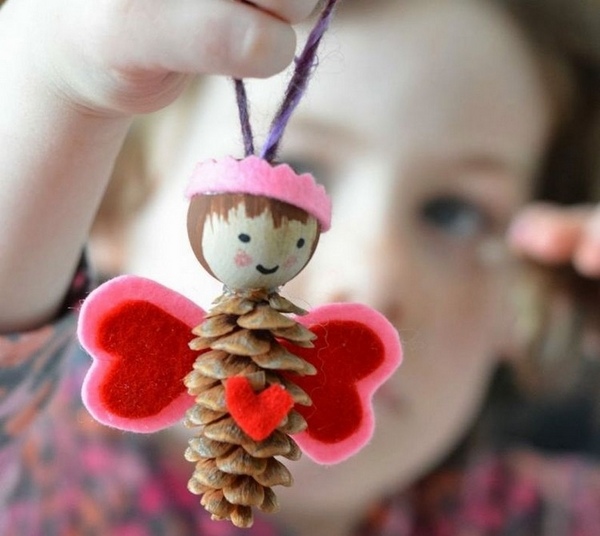  DIY Felt Christmas ornaments christmas angel pine cone