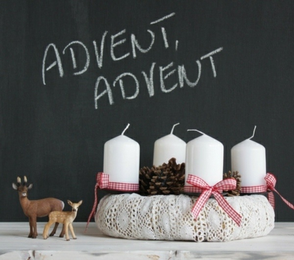 DIY Advent wreath ideas creative chrismas decorations 